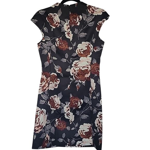 Theory Mod Belt Dress In Victorian Floral Satin, 2 - Picture 3 of 9